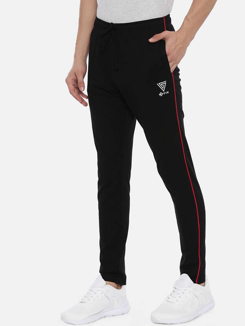 black side striped track pant - 17344777 -  Standard Image - 1