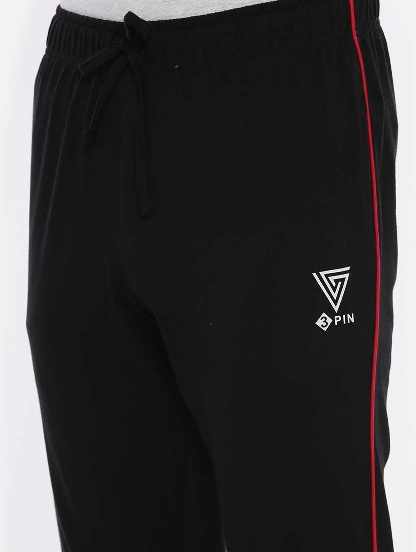 black side striped track pant - 17344777 -  Standard Image - 4