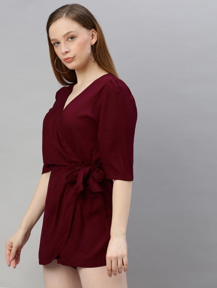 tie up wrap romper - 17345560 - Standard Image - 1