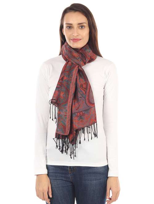 multi colored silk blend stole - 17345583 -  Standard Image - 0