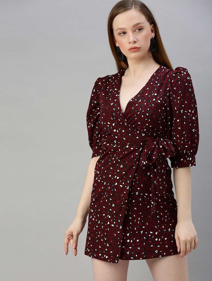 women's wrap printed dress - 17345594 - Zoom Image - 0