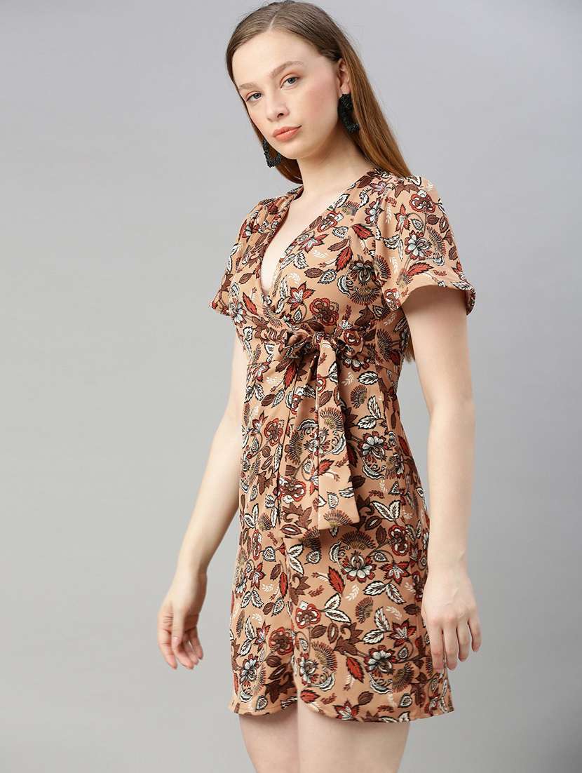 Women's Wrap Floral Dress