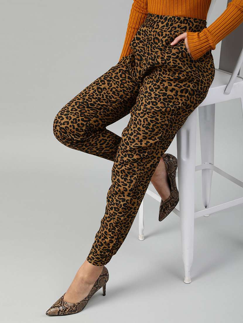 brown modal regular track pants - 17345860 -  Standard Image - 1