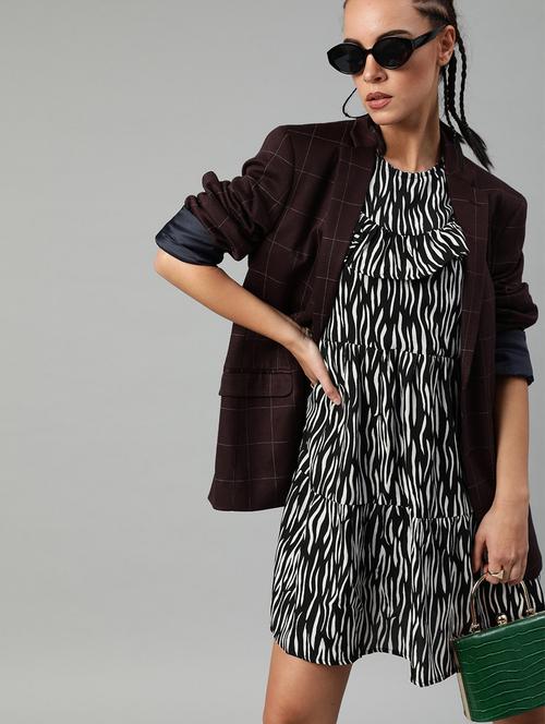 animal print a-line dress - 17345867 - Standard Image - 0