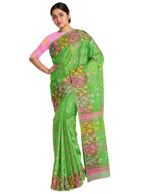 women's self design green colored saree - 17346853 - Standard Image - 0
