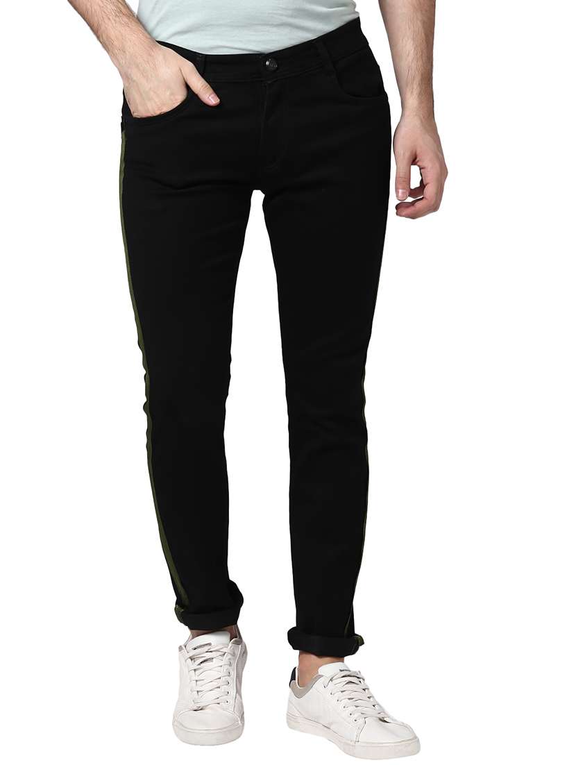mens slim fit plain jeans - 17347482 - Standard Image - 1