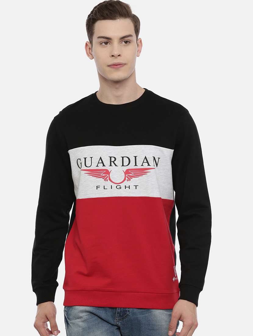 mens color block sweatshirt