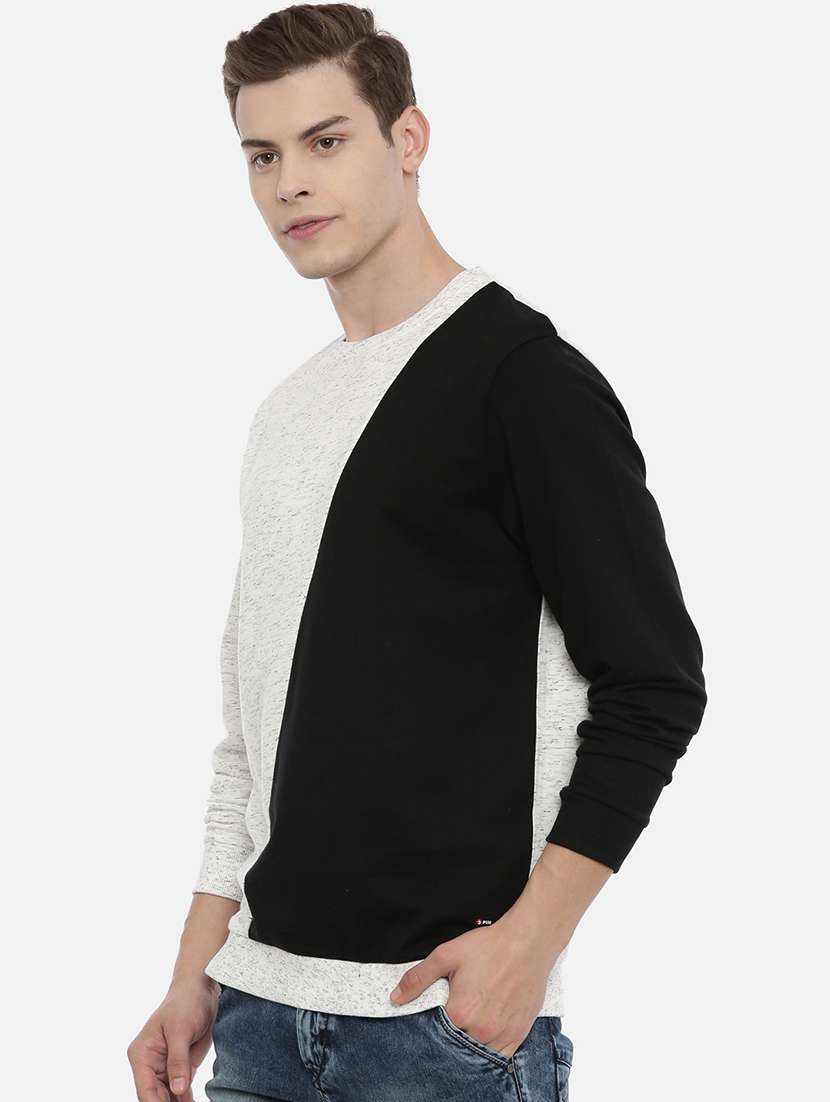 mens color block sweatshirt - 17347628 - Standard Image - 1
