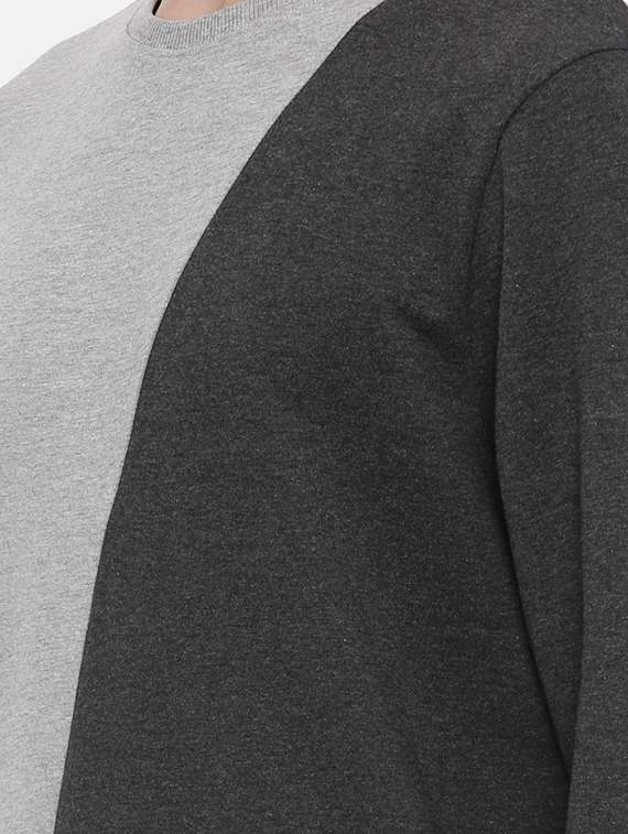 mens color block sweatshirt - 17347629 -  Standard Image - 4