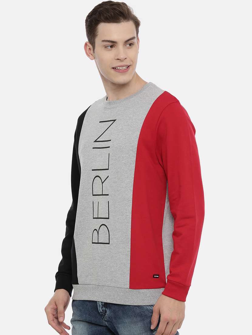 mens color block sweatshirt - 17347632 -  Standard Image - 1