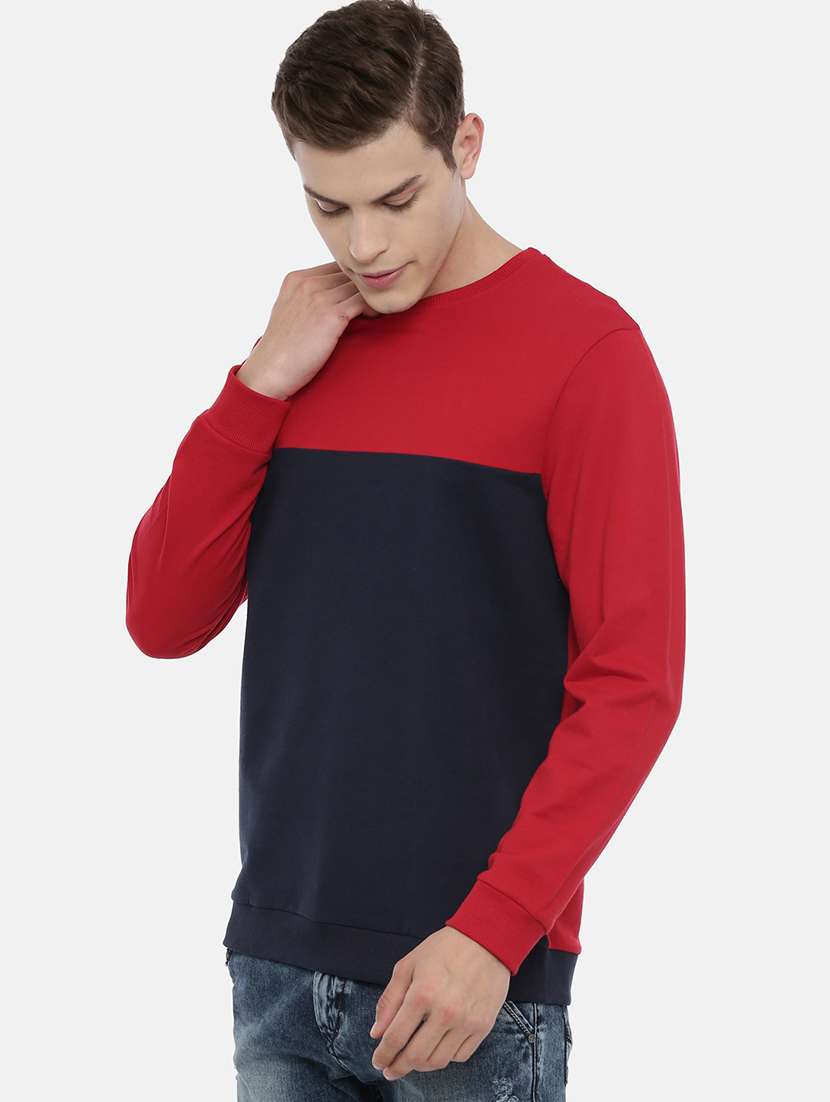 mens color block sweatshirt - 17347635 -  Standard Image - 1
