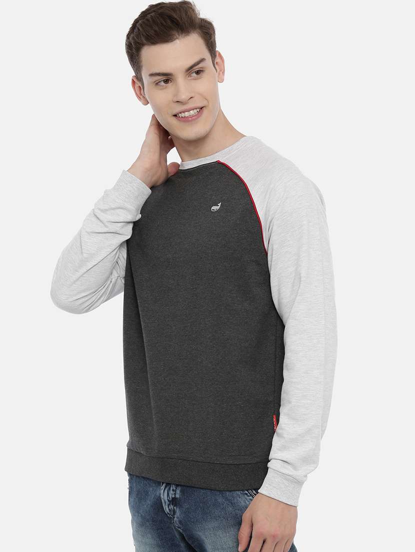 mens color block sweatshirt - 17347638 -  Standard Image - 1