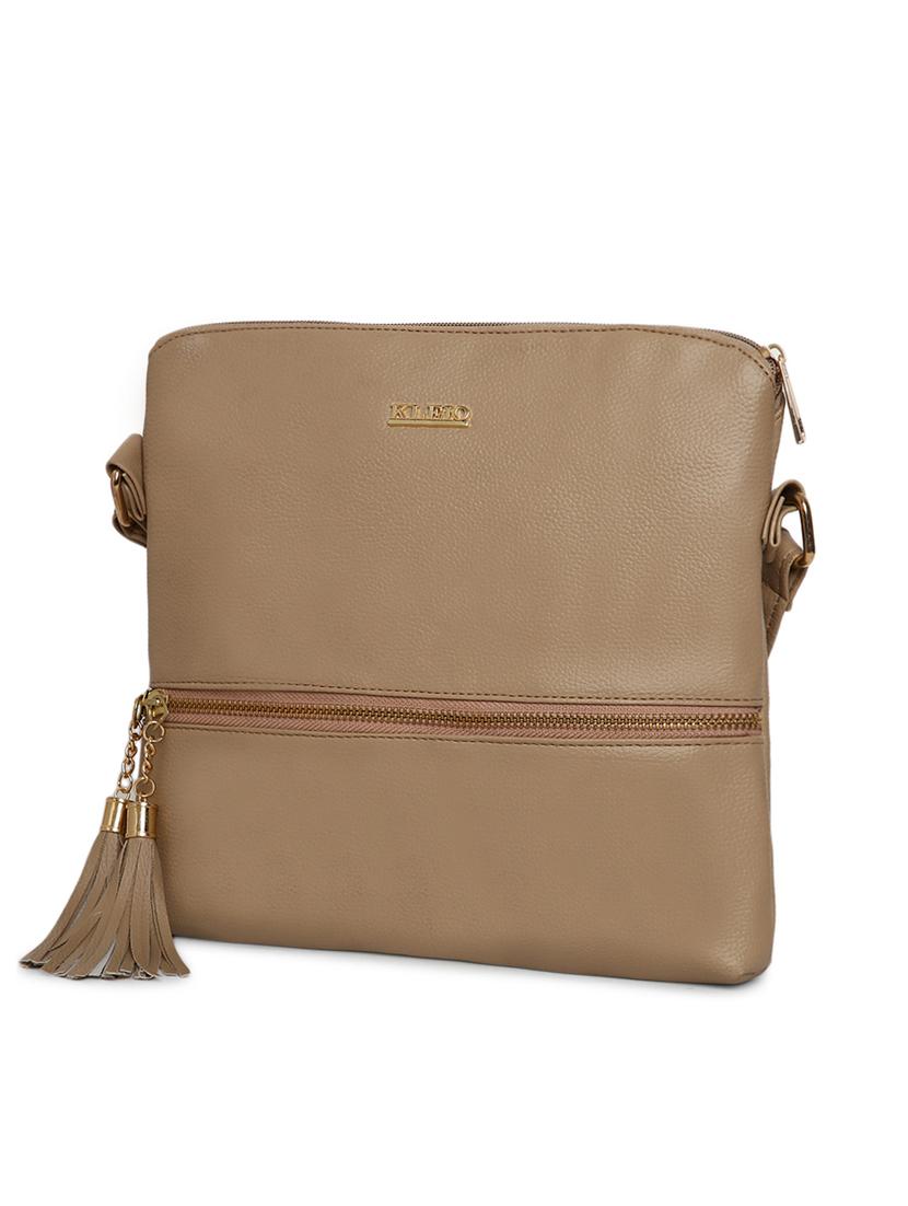 beige leatherette (pu) sling bag - 17348440 - Standard Image - 4