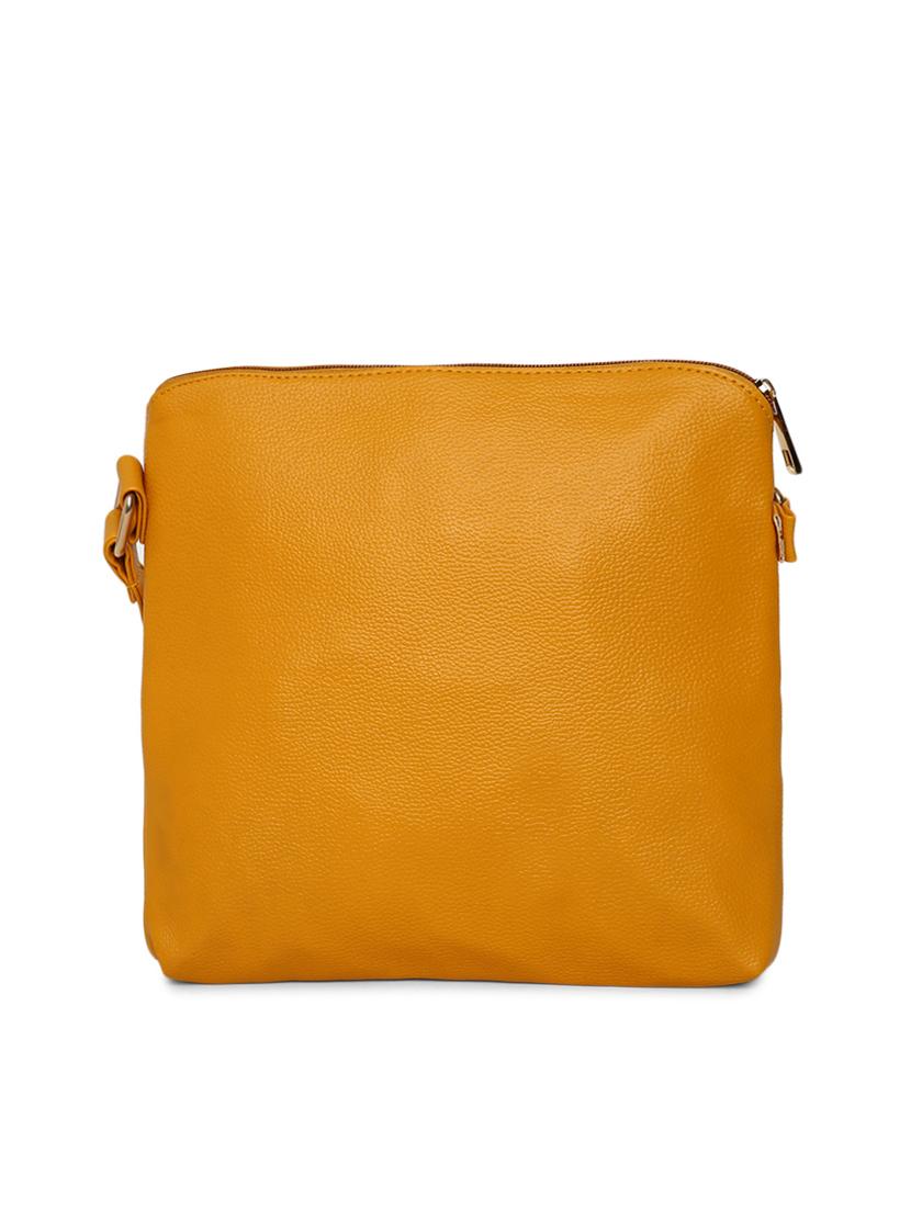 yellow leatherette (pu) sling bag - 17348442 - Standard Image - 1
