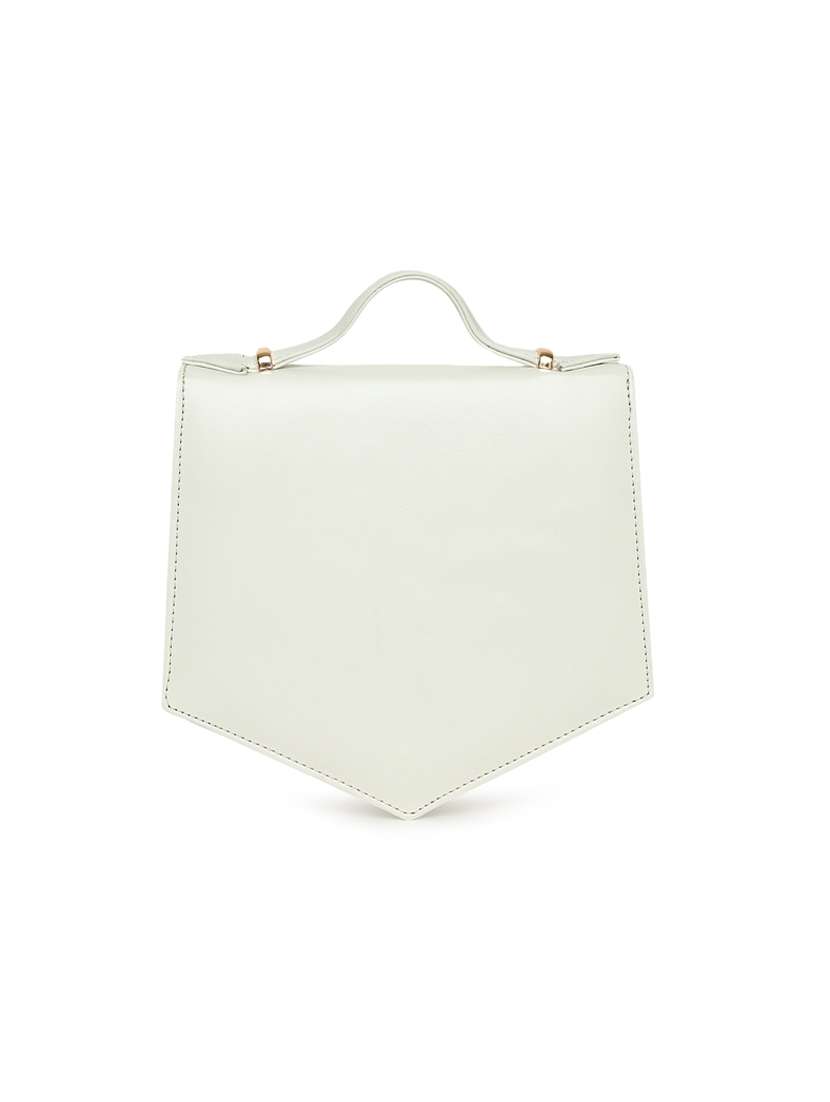 white leatherette (pu) sling bag - 17348454 - Standard Image - 1