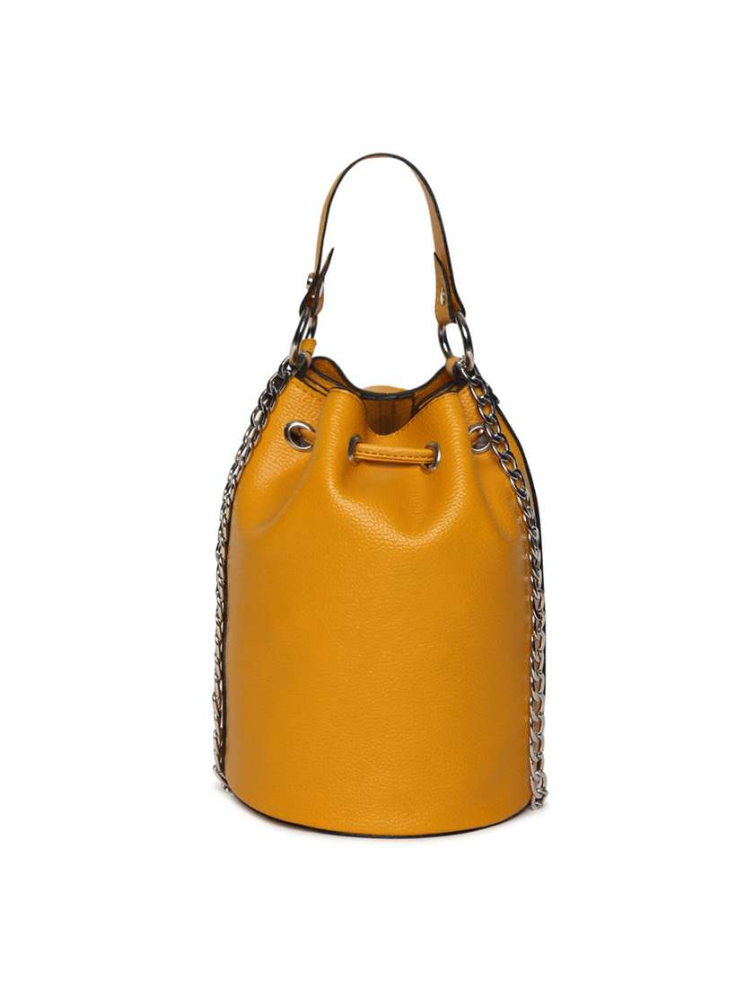 yellow leatherette (pu) sling bag - 17348472 - Standard Image - 1