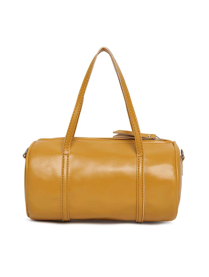 yellow leatherette (pu) handbag - 17348483 -  Standard Image - 1