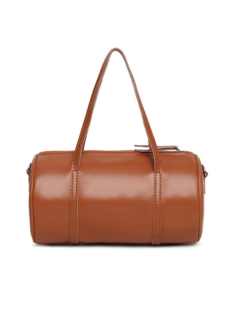 tan leatherette (pu) handbag - 17348487 - Standard Image - 1