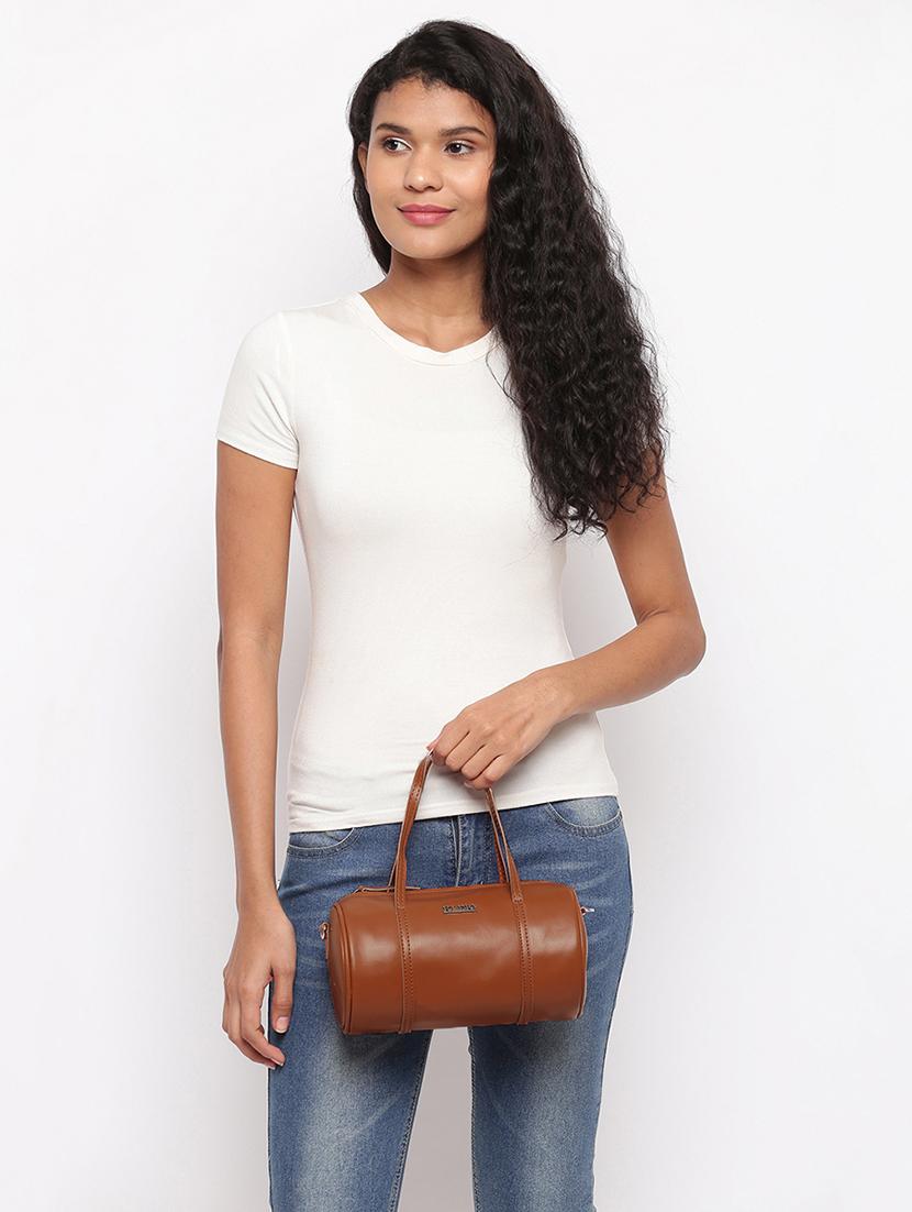 tan leatherette (pu) handbag - 17348487 - Standard Image - 4