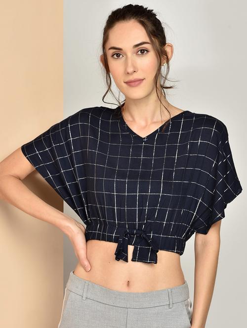women's crop v neck top - 17349628 -  Standard Image - 0
