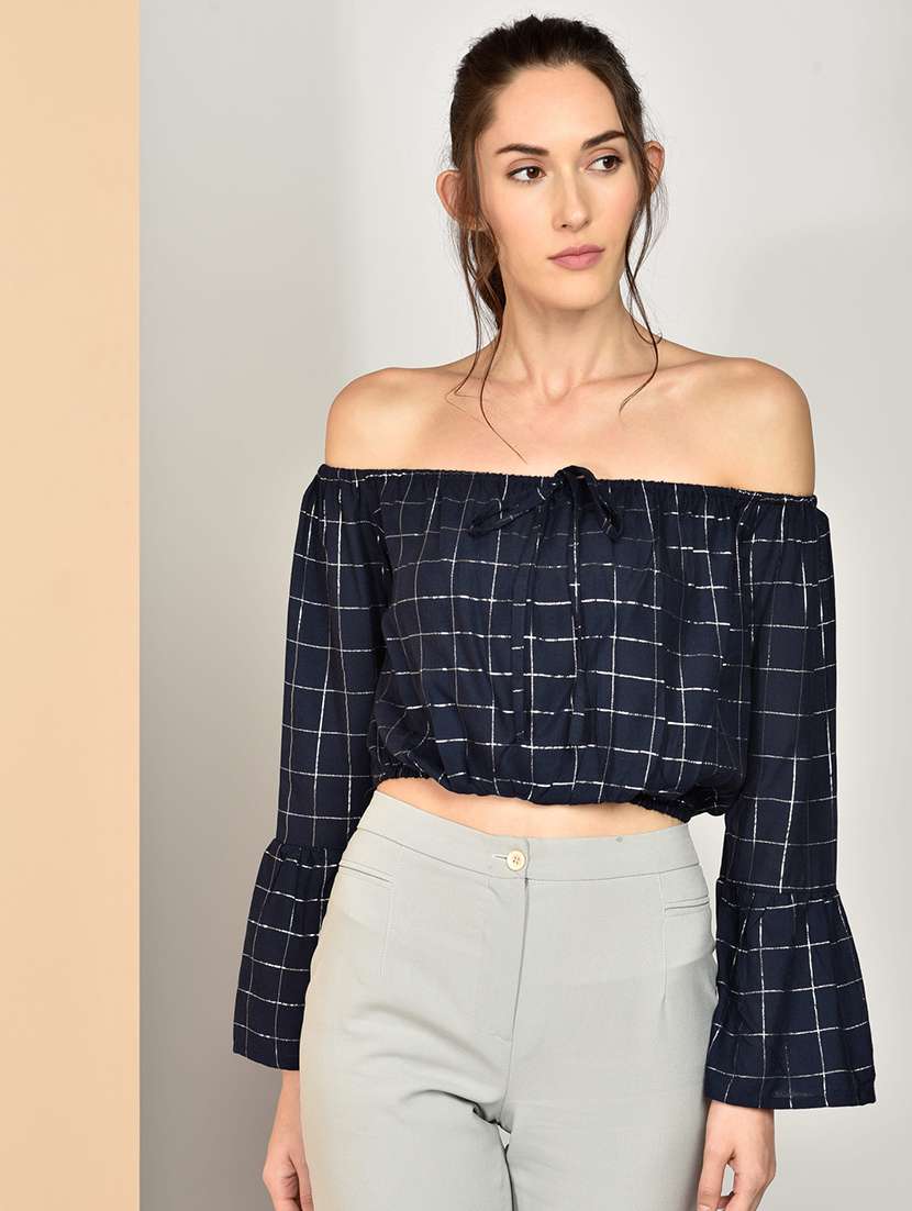 women's crop off shoulder top