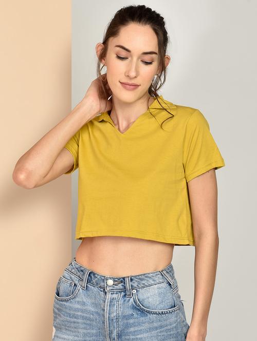 women's plain polo neck t-shirt - 17349641 - Standard Image - 0