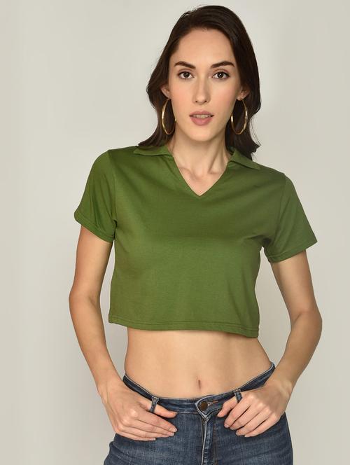 women's plain polo neck t-shirt - 17349642 -  Standard Image - 0