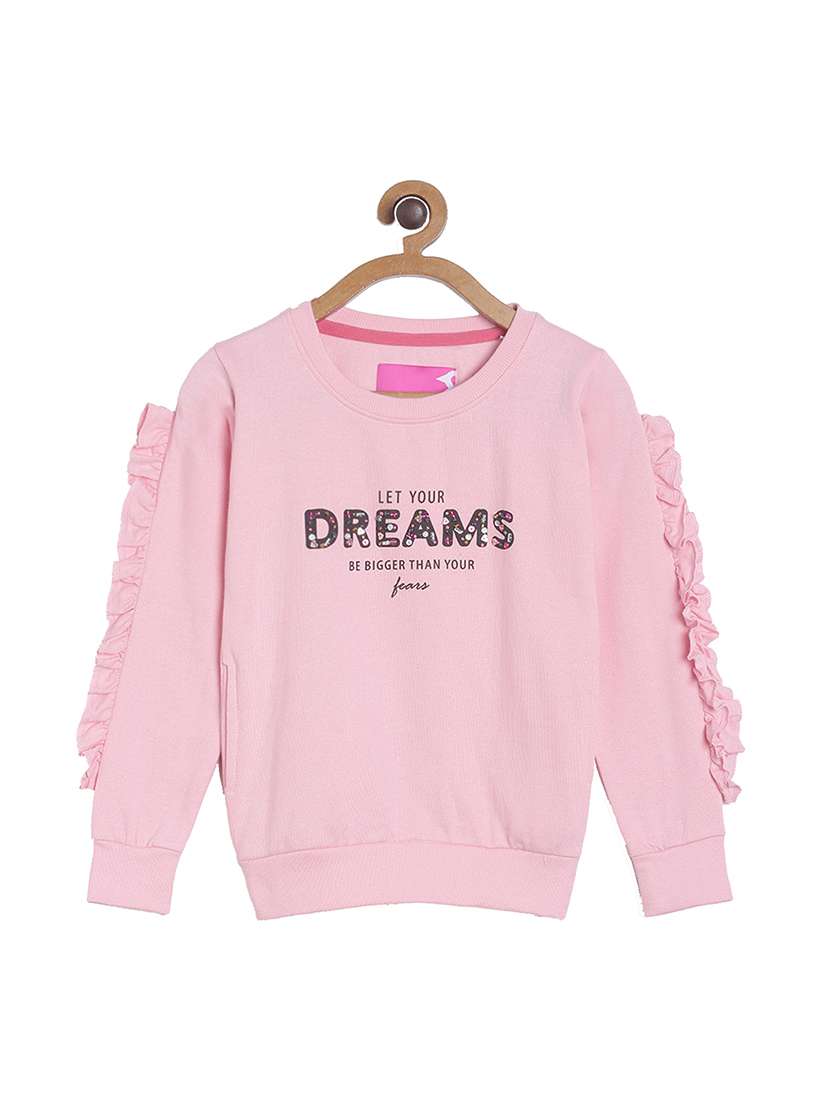 pink cotton sweatshirt