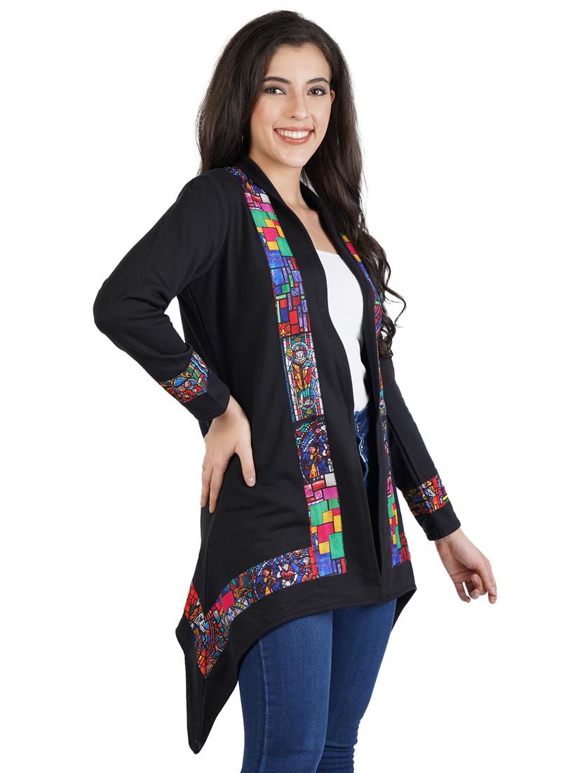 contrast detail asymmetric shrug - 17351013 - Standard Image - 1