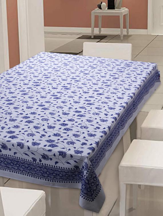   cotton printed 6 seater table cloth cover