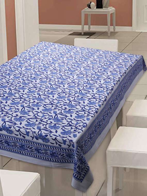   cotton printed 6 seater table cloth cover