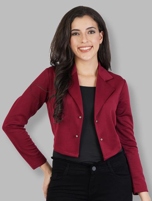 lapel neck short casual blazer - 17351049 - Standard Image - 0