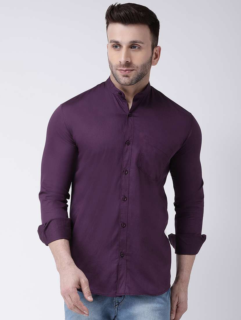 mens solid casual shirt