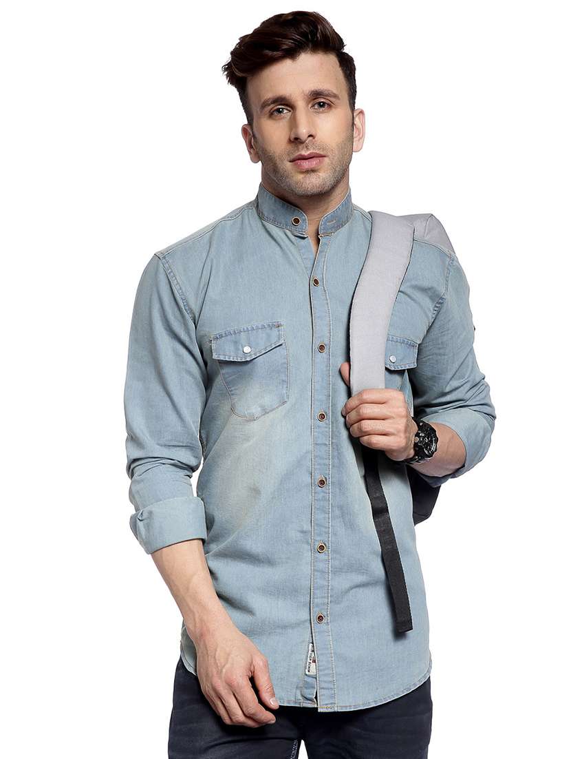 mens solid casual shirt