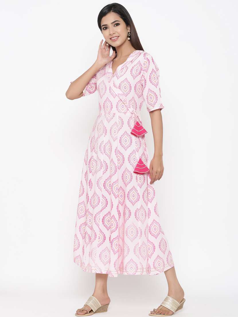 printed angrakha ethnic dress - 17351431 -  Standard Image - 1