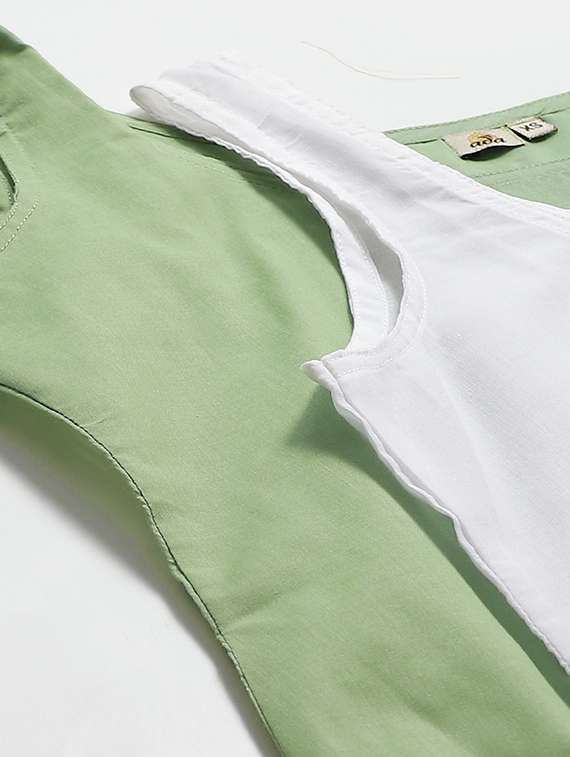 ada set of 2 dark green & white camisole - 17352061 - Standard Image - 6