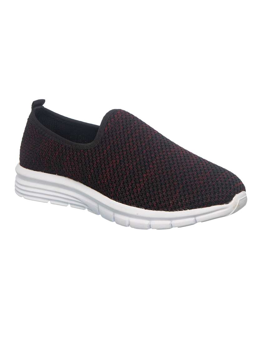 black slip on  sport shoe