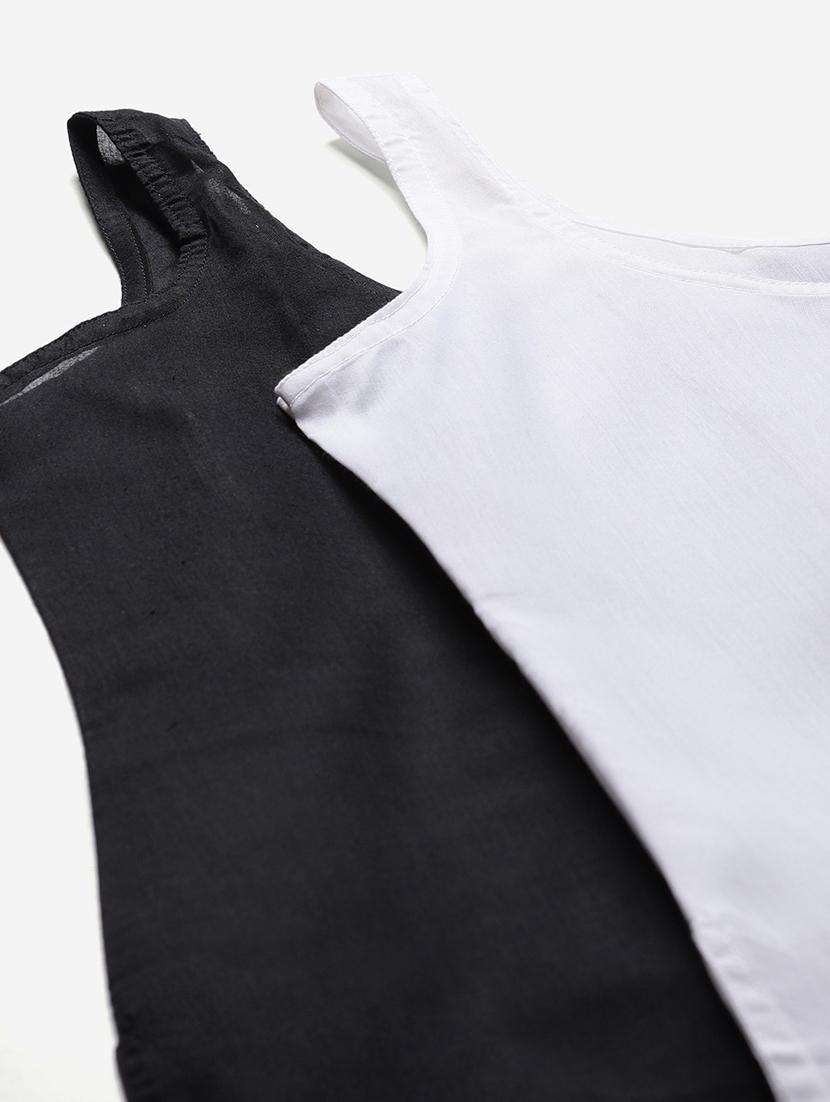 ada set of 2 white & black camisole - 17353134 - Standard Image - 6