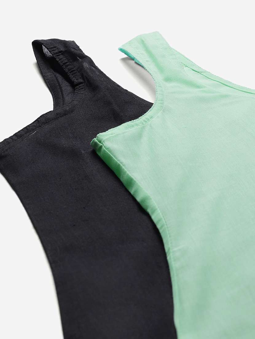 ada set of 2 sea green & black camisole - 17353136 - Standard Image - 6