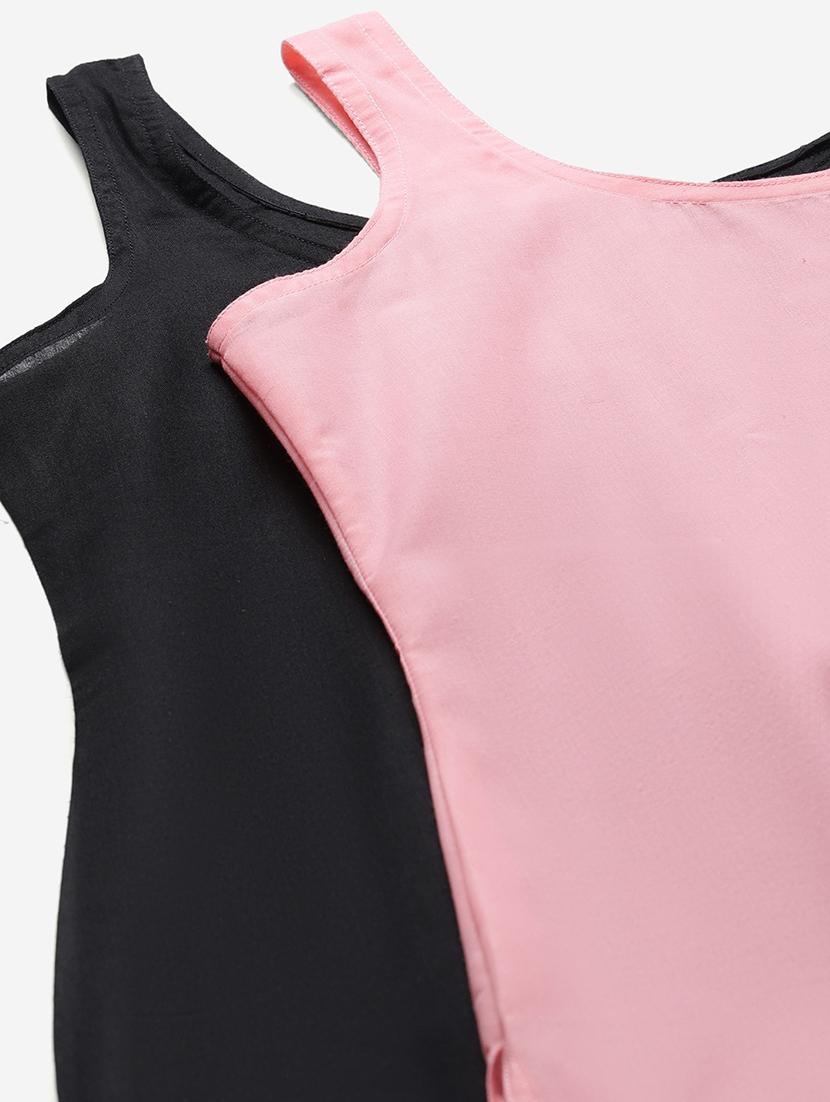 ada set of 2 peach & black camisole - 17353140 - Standard Image - 6