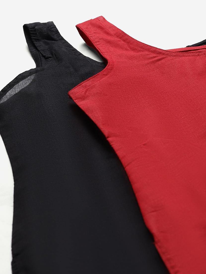 ada set of 2 red & black camisole - 17353141 - Standard Image - 6