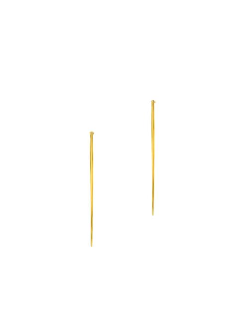 gold brass hoop earring - 17353681 -  Standard Image - 0