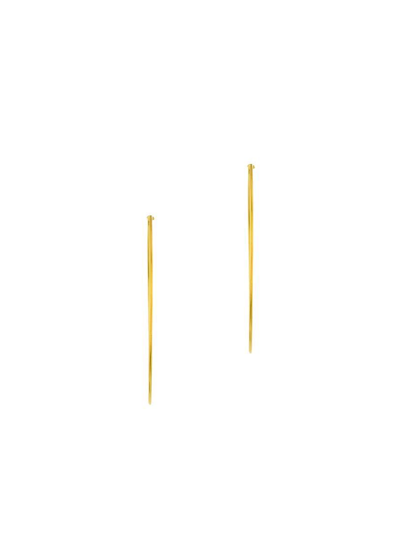 gold brass hoop earring - 17353681 -  Zoom Image - 0