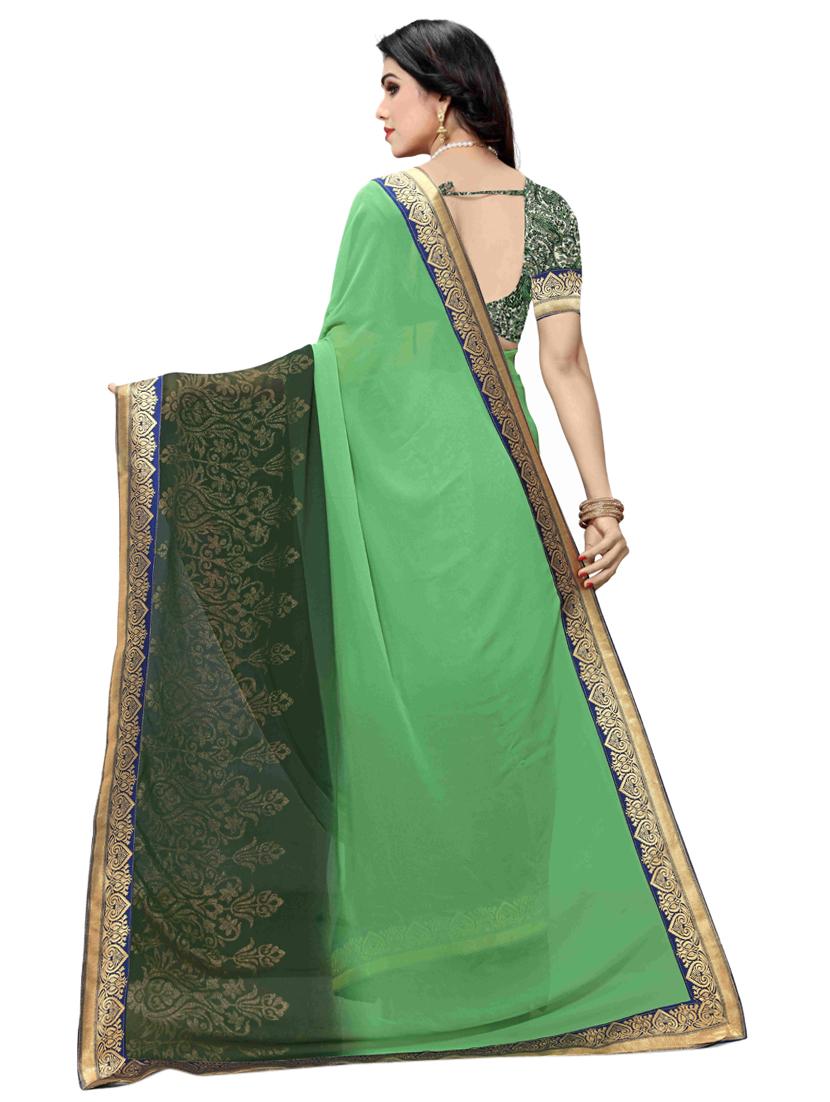 ombre printed saree with blouse - 17354742 - Standard Image - 1