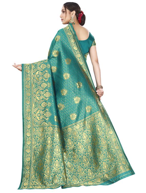 floral banarasi saree - 17354767 - Standard Image - 1