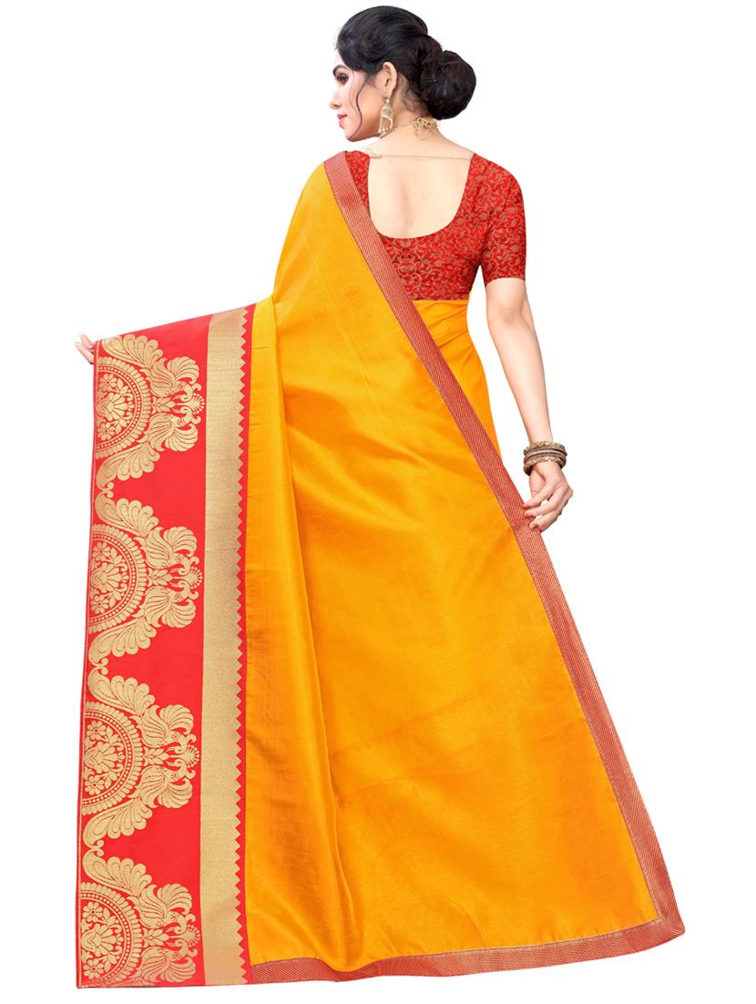 solid plain saree with blouse - 17354799 -  Standard Image - 1