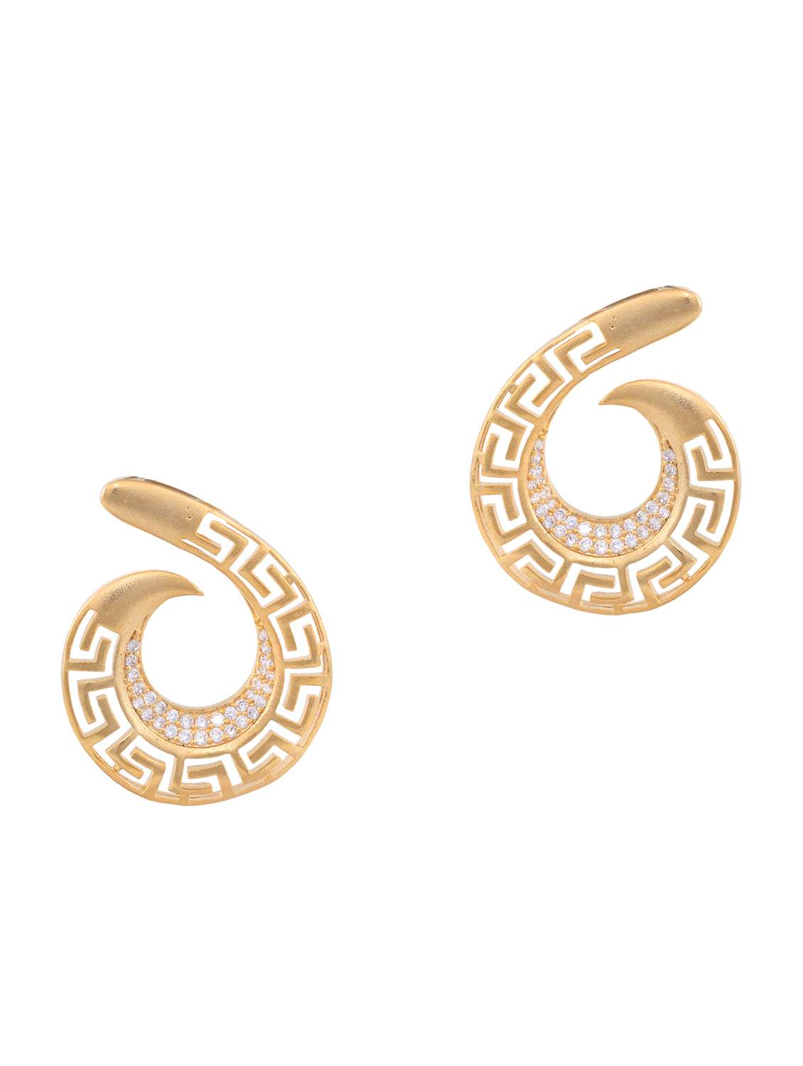 gold brass studs earring
