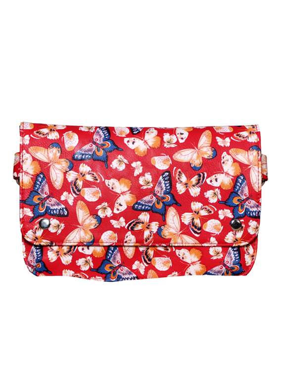 red cotton utility bag