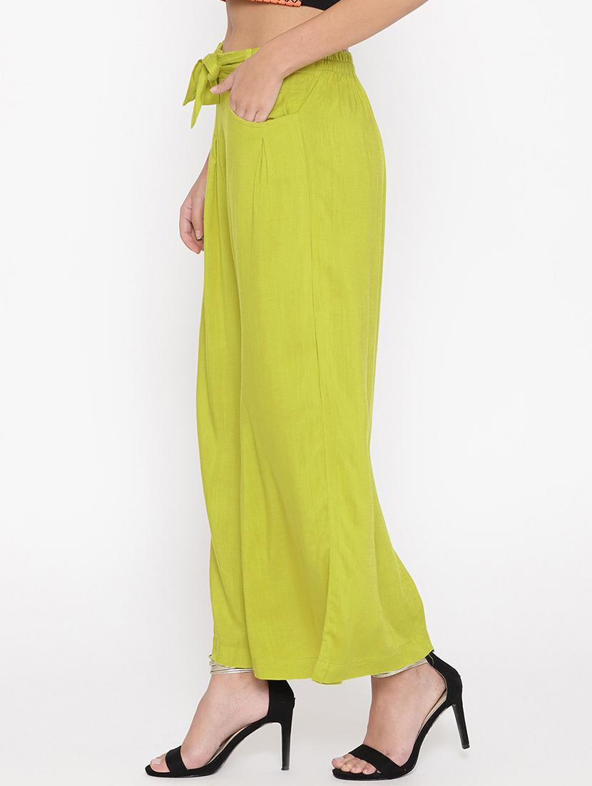 tie front flared palazzo - 17356273 -  Standard Image - 1