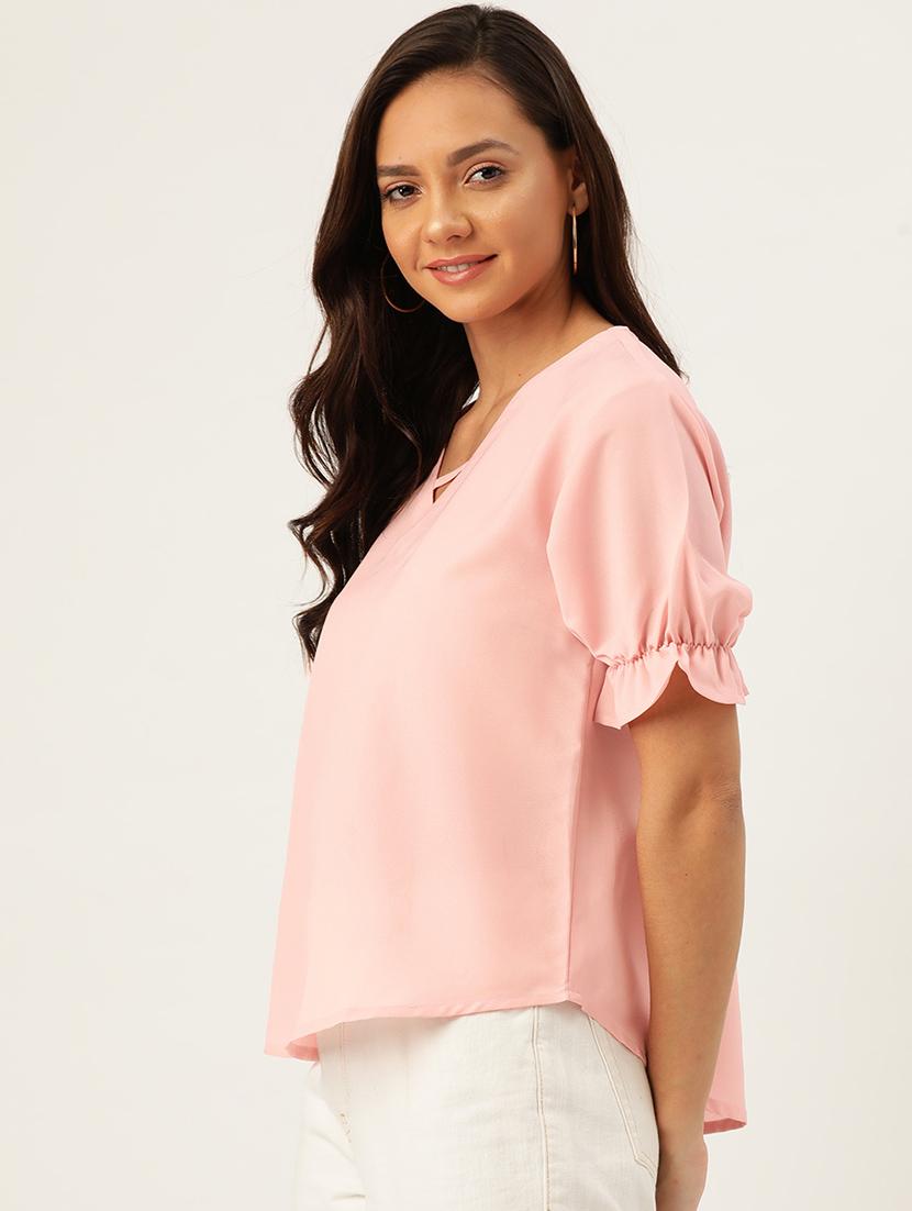 puff sleeves pastel top - 17356285 -  Standard Image - 1